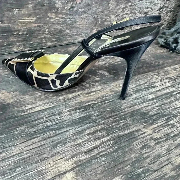 Luciano Padovan Made in ITALY Black & Beige Heeled Pumps Sandals size 39 - Picture 8 of 16